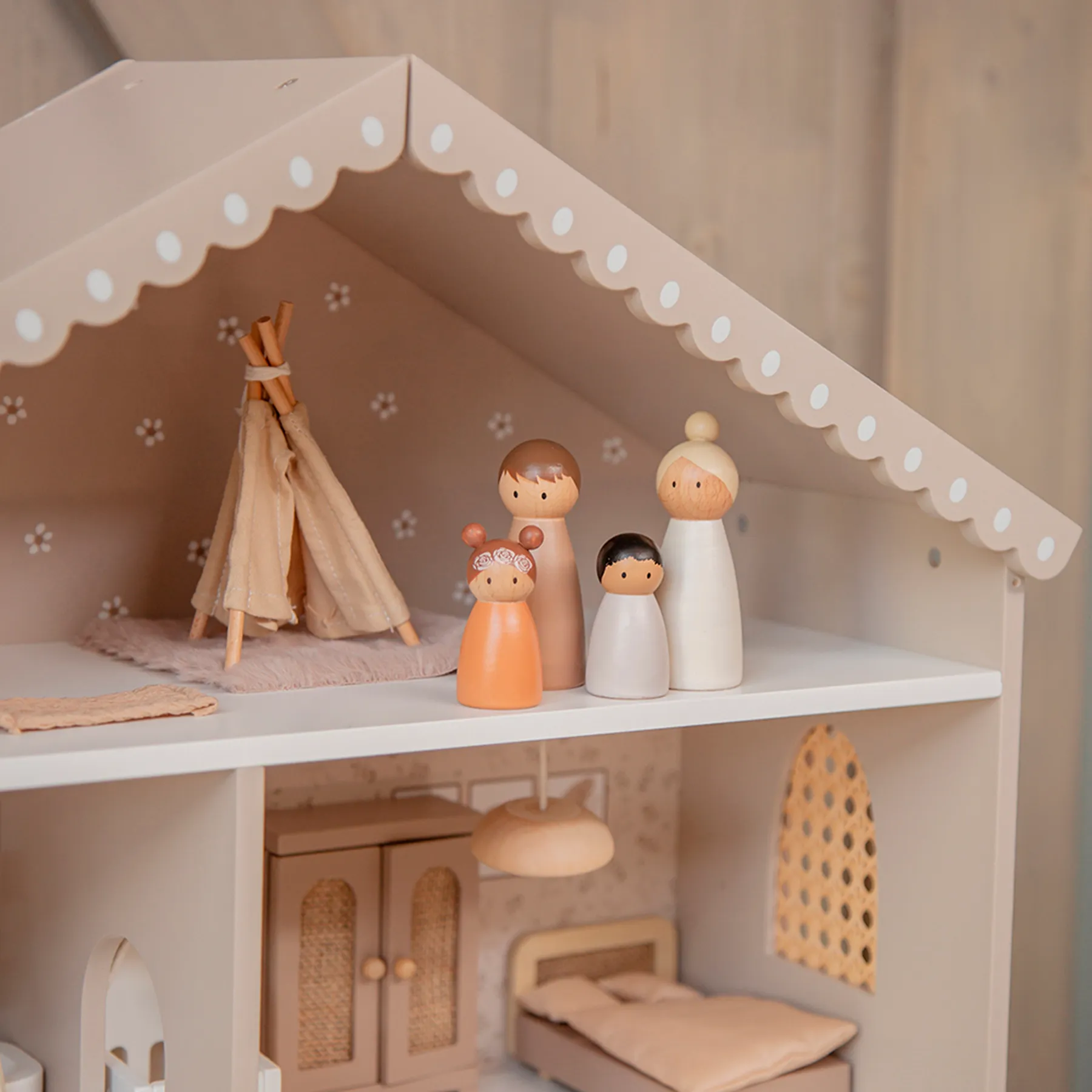 Jucărie din lemn, Casă de păpuși - 4