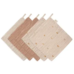 Museline din bumbac organic, set de 5 bucăți, 28 x 28 cm - 2