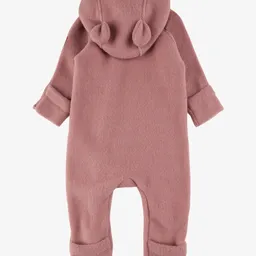 Salopetă din lână merinos, cu glugă cu urechi - 2