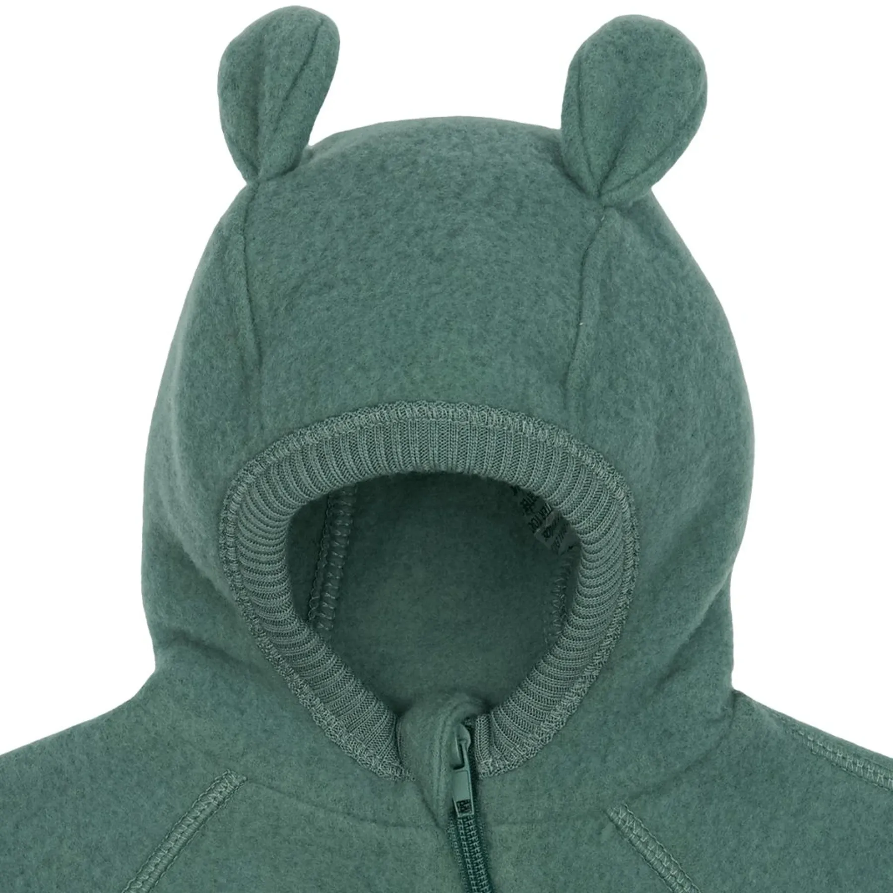 Salopetă din lână merinos, cu glugă cu urechi - 4