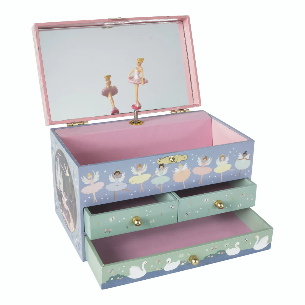 Product Image for Cutie de bijuterii muzicală, cu 3 sertare, enchanted