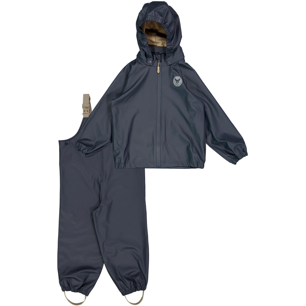 Product Image for Costum din material impermeabil cu bretele, pentru ploaie, set din 2 piese, ink blue