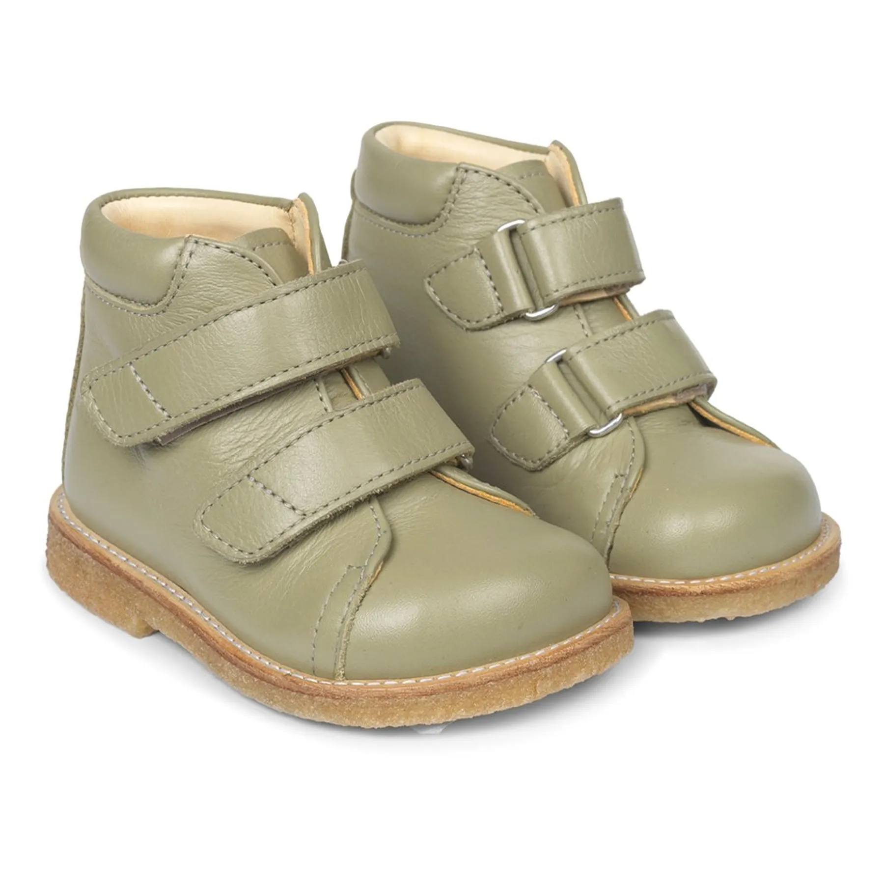 Ghete din piele naturală, cu velcro - 1