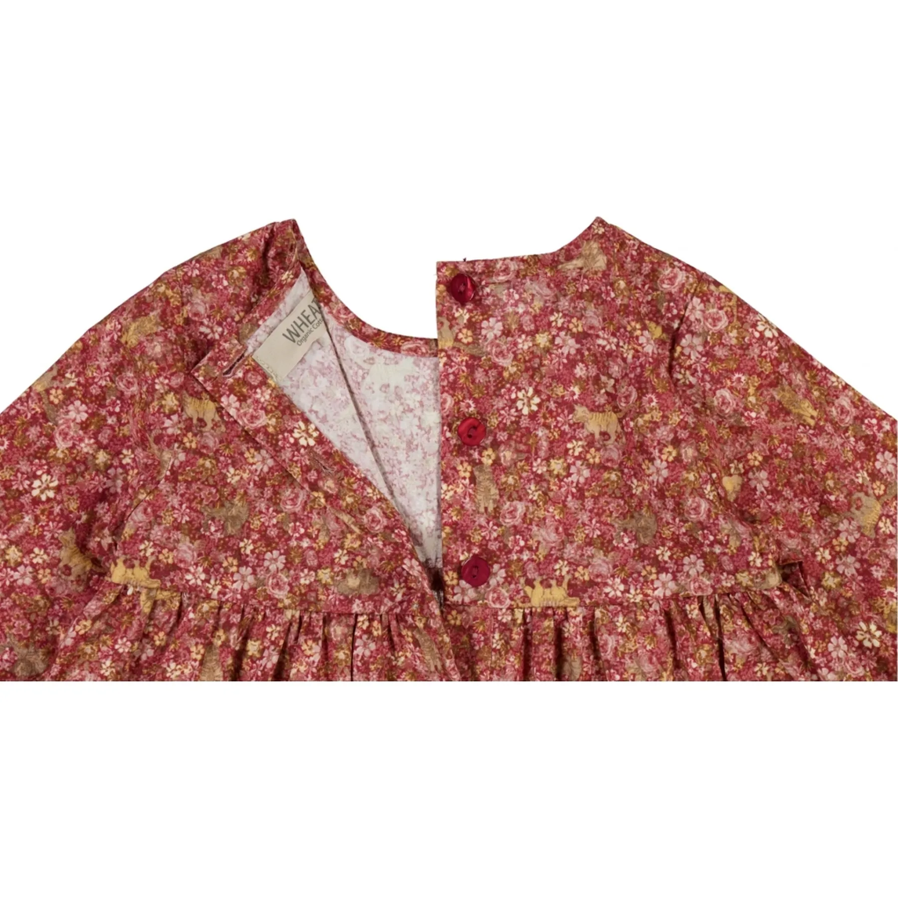 Rochie din bumbac organic, cu mâneci lungi - 4