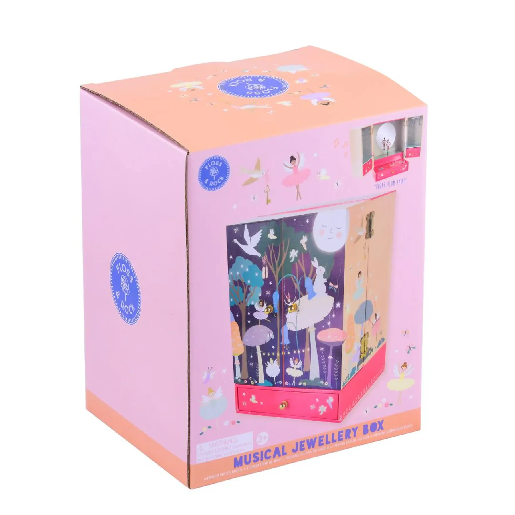 Cutie de bijuterii muzicală, cu 3 sertare, Wardrobe - 4