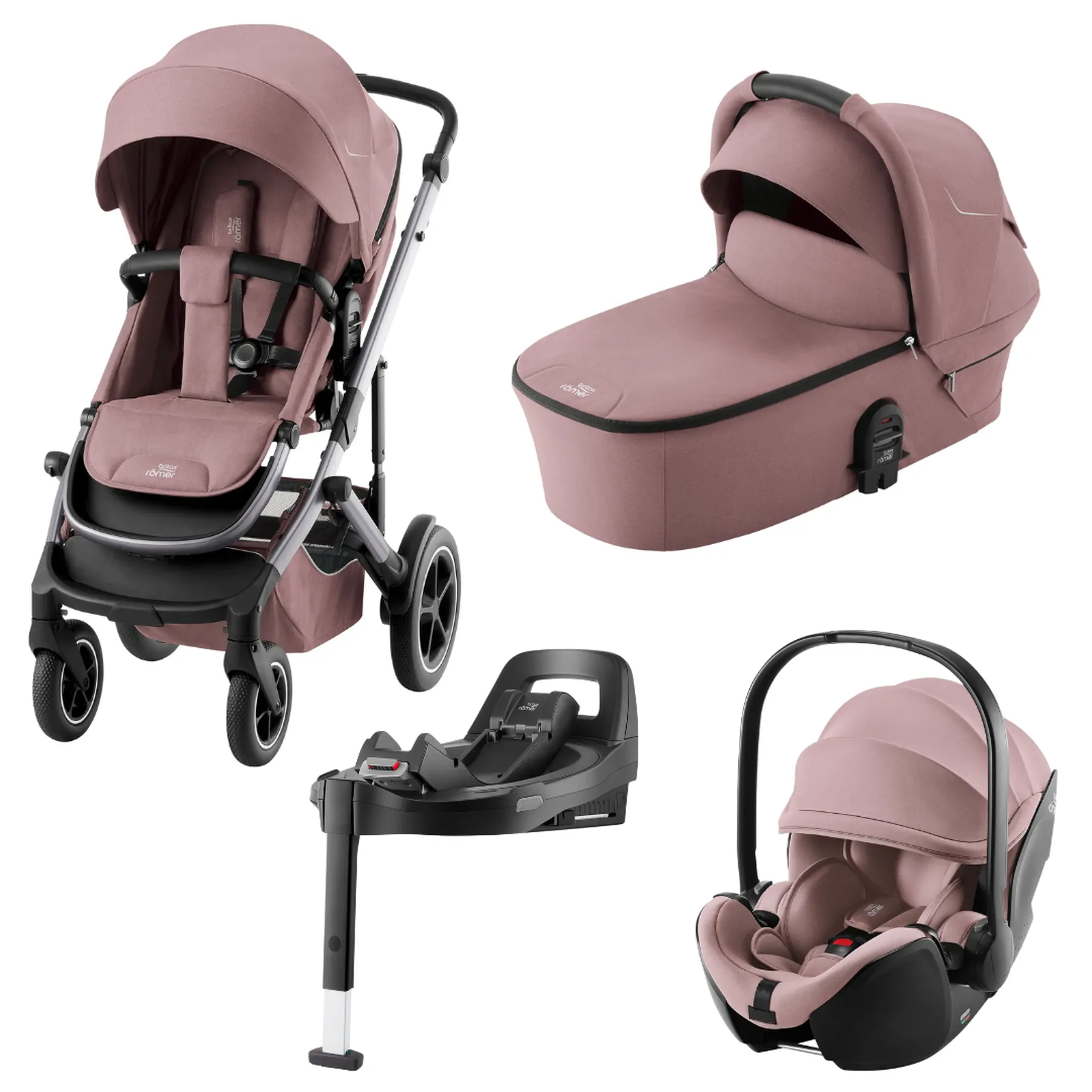 Pachet cărucior pentru copii, 4 în 1, Britax Römer, Smile 5Z, Dusty Rose - 1