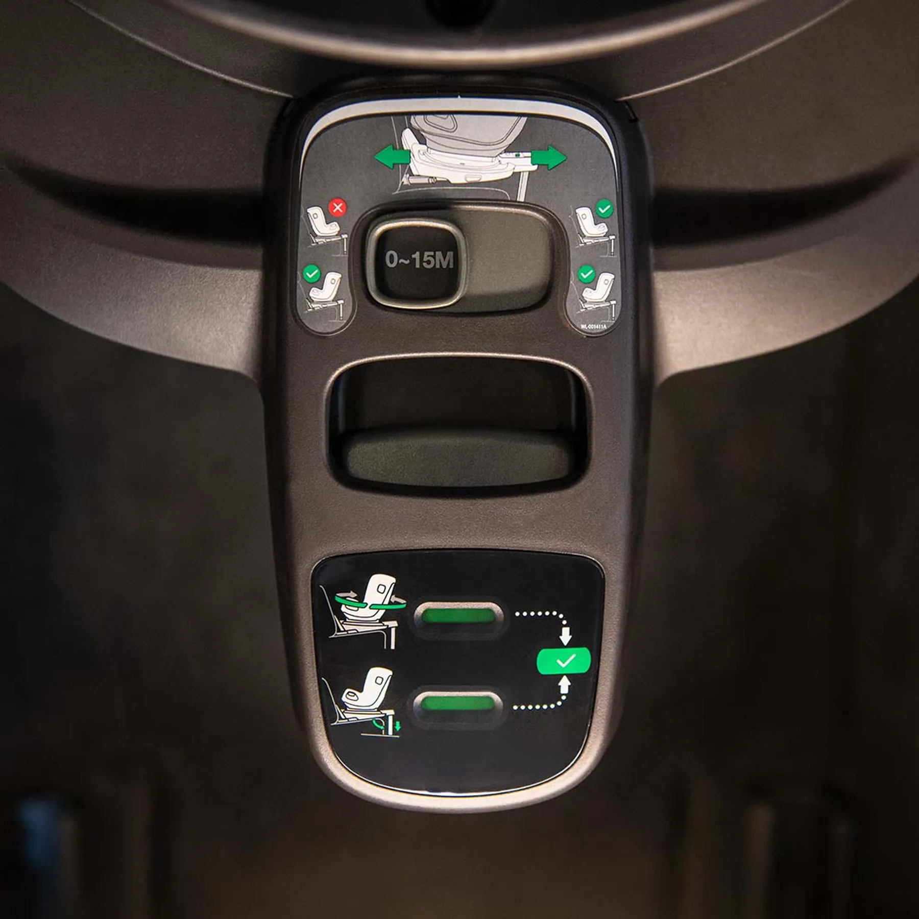 Bază ISOFIX pentru scaun auto tip scoică pentru copii Nuna, 0-4 ani, 40-105 cm, 19 kg, curv - 5