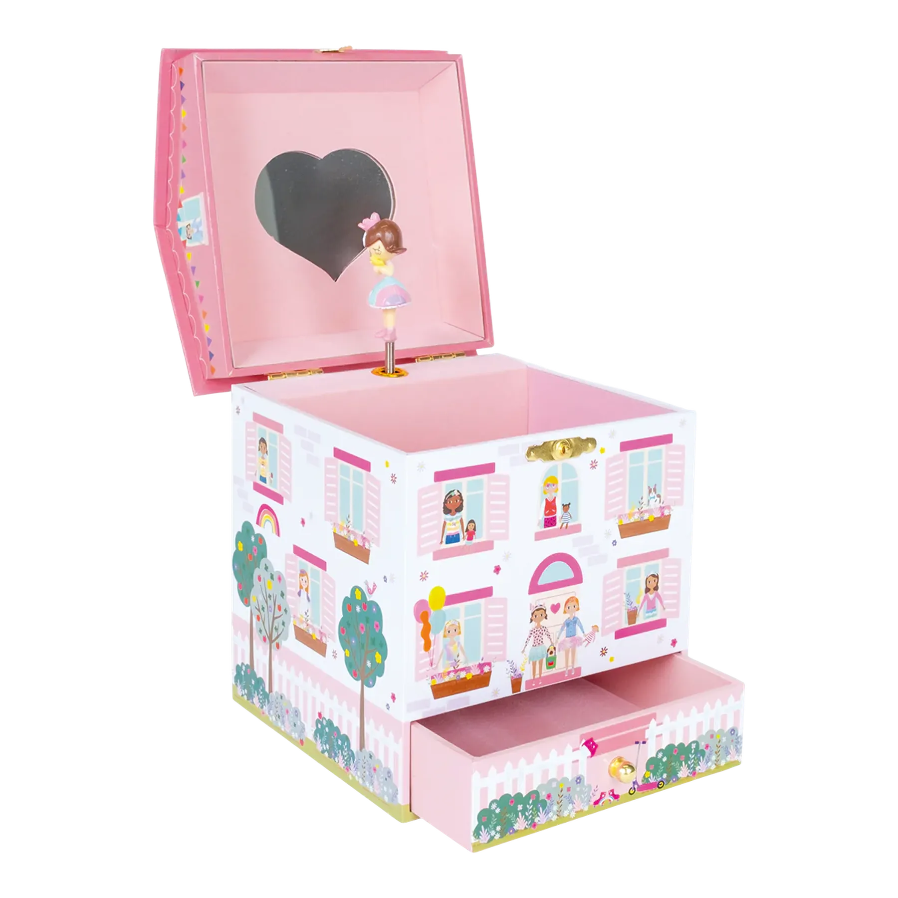 Cutie de bijuterii muzicală, cu sertar, Dolls House - 1