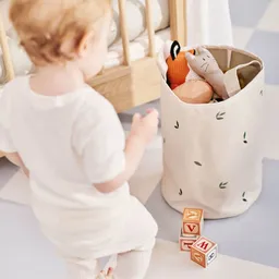 Set 2 coșuri pentru depozitare brodate - 2