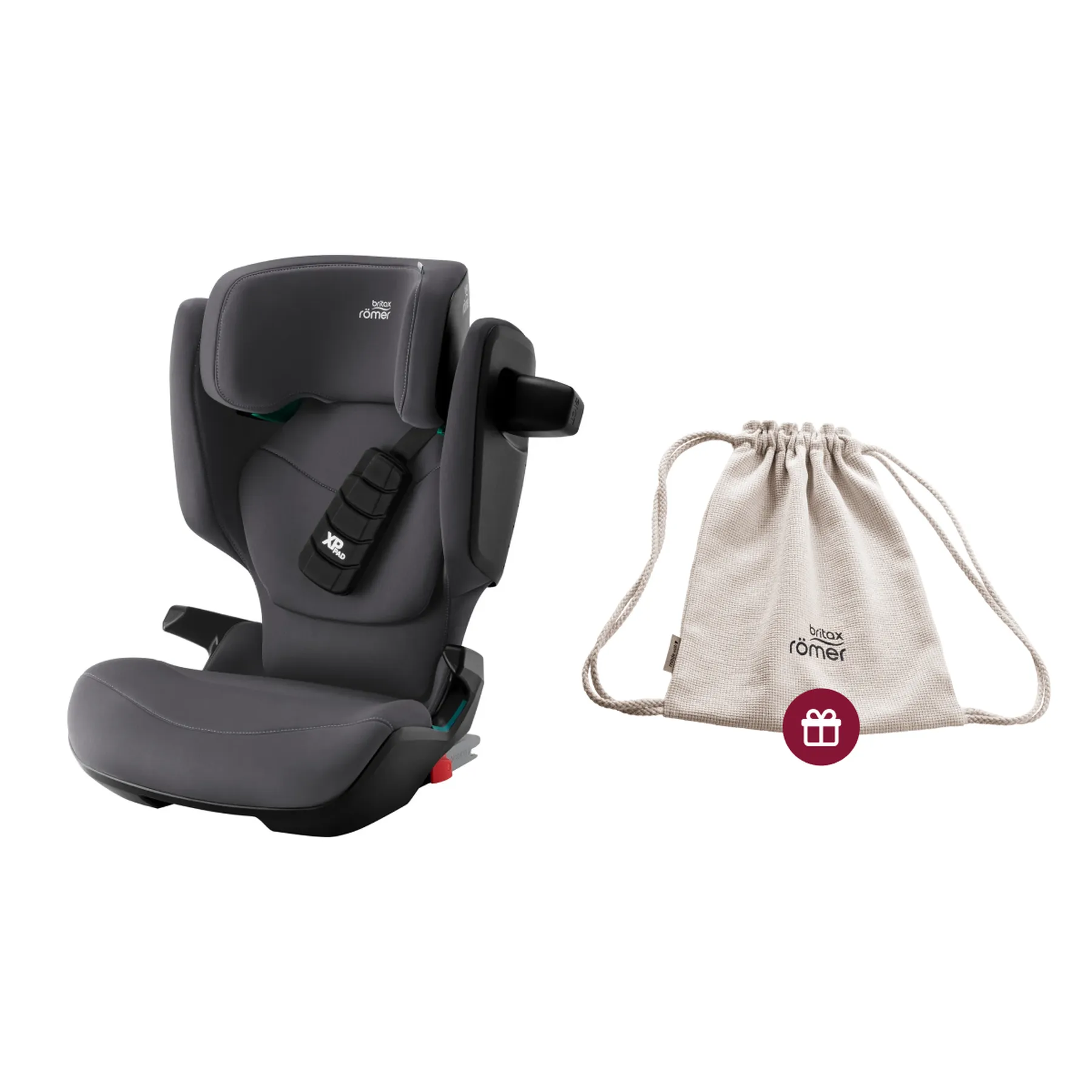 Pachet scaun auto pentru copii Britax Römer, 3,5-12 ani, 100-150 cm, 15-36 kg, KIDFIX PRO + husă de vară, Moonbeam - 1