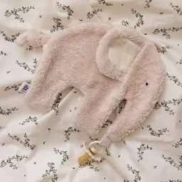 Jucărie păturică din bumbac organic, cu suport de suzetă, Fanto - 2