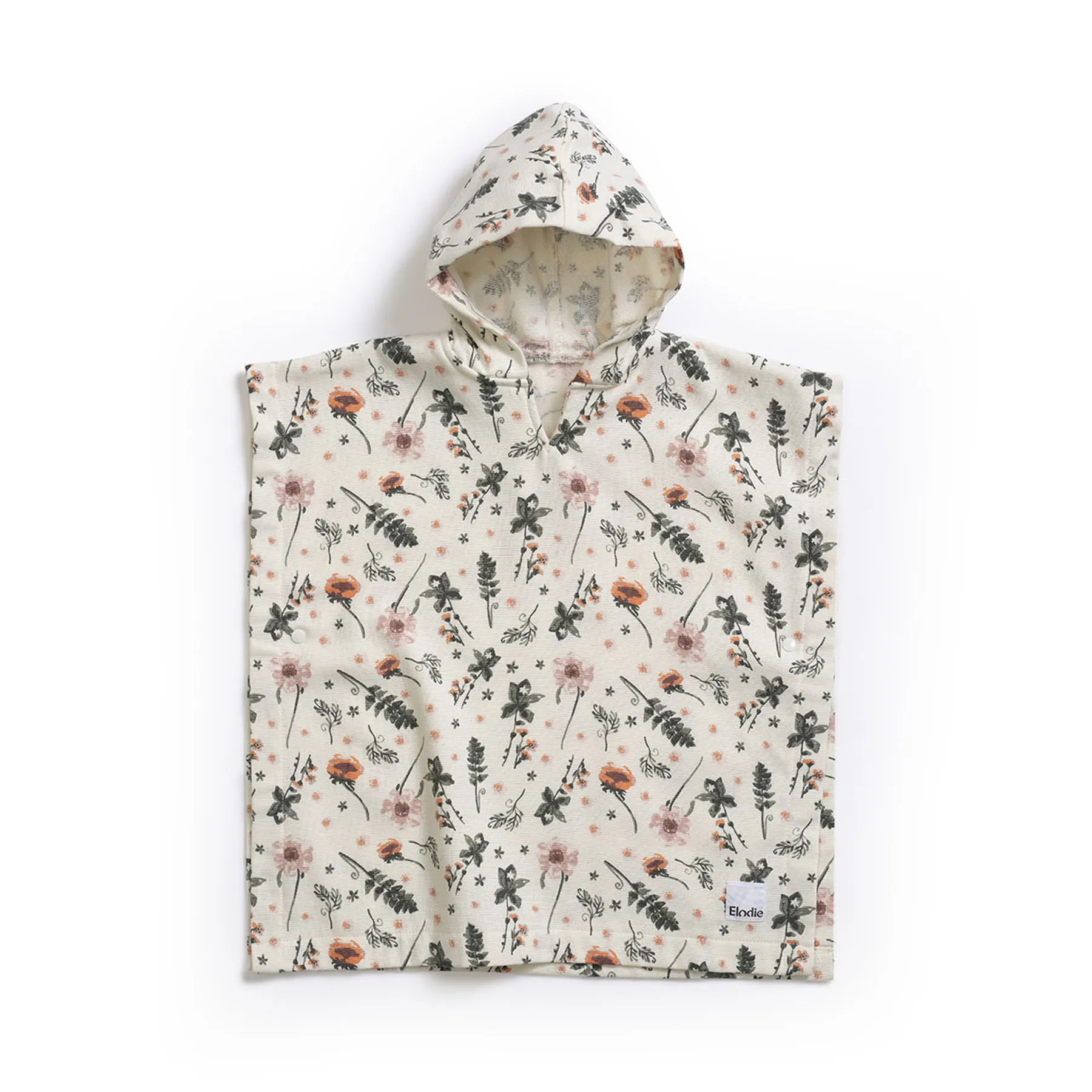 Halat pentru baie de tip poncho din bumbac - 1