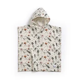 Halat pentru baie de tip poncho din bumbac - 1