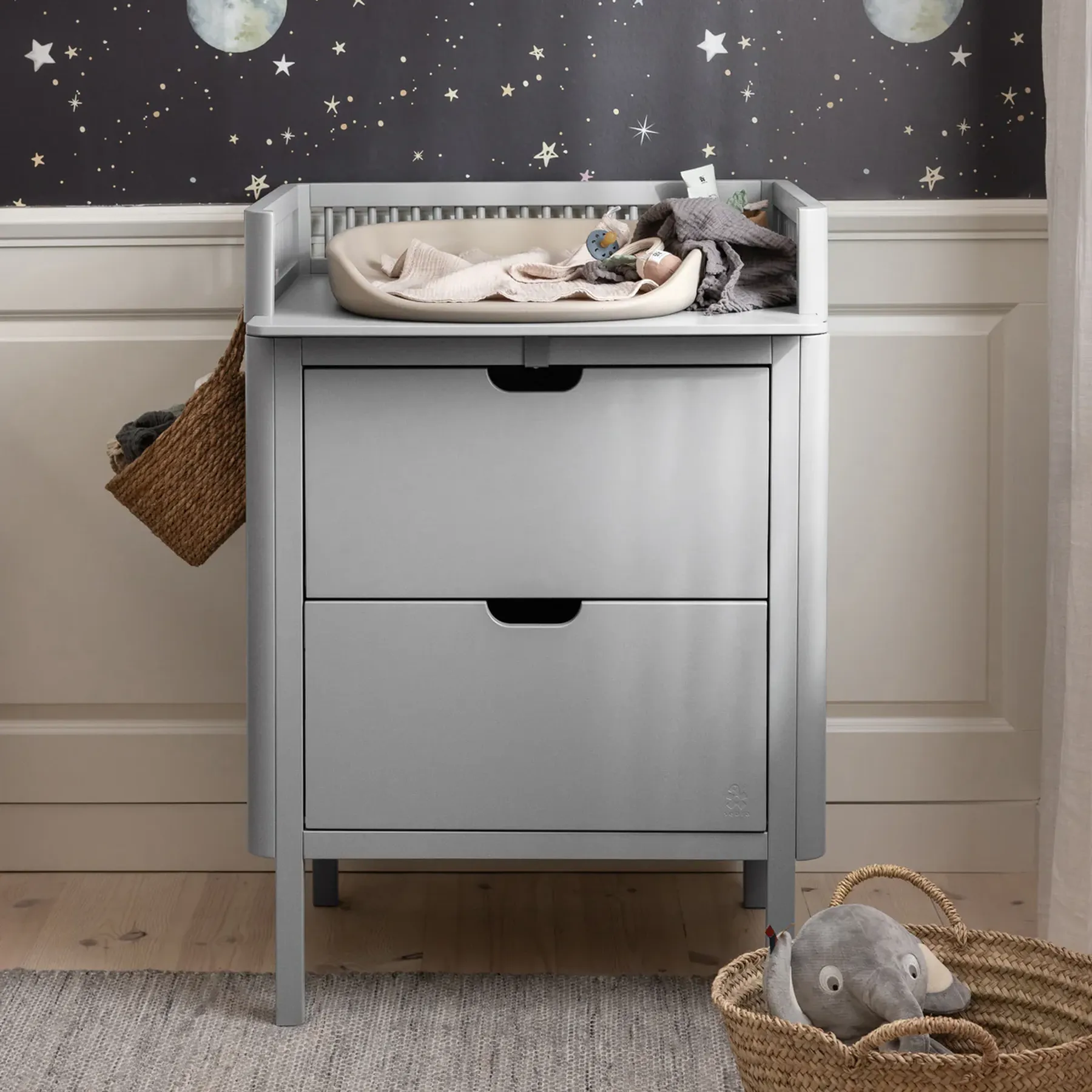 Masă de înfășat, comodă cu 2 sertare - 2