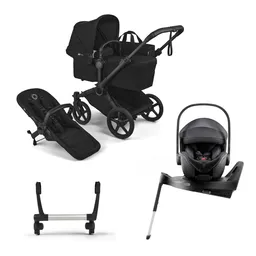 Pachet cărucior pentru copii, 4 în 1, Bugaboo Donkey 6, Heritage Black - 1