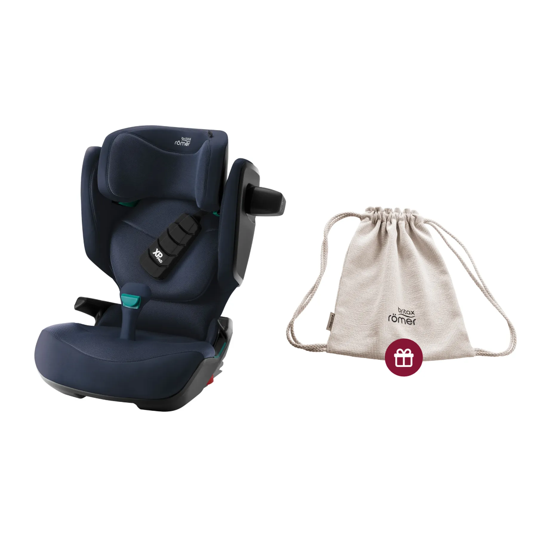 Pachet scaun auto pentru copii Britax Römer, 3,5-12 ani, 100-150 cm, 15-36 kg, KIDFIX PRO + husă de vară, Moonbeam - 1