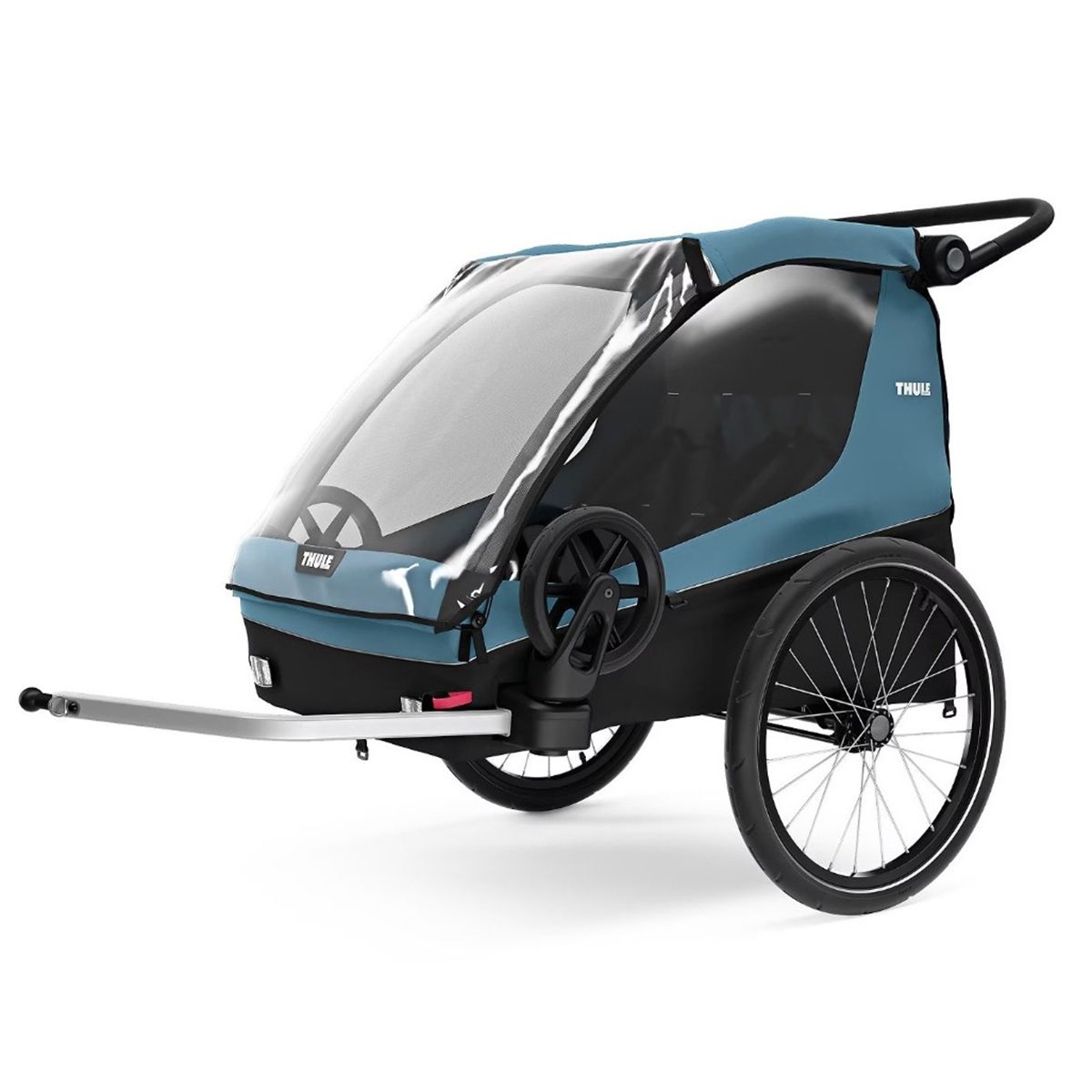 Product Image for Remorcă de bicicletă pentru transport copii, câini sau bagaje, Thule Courier, aegean blue