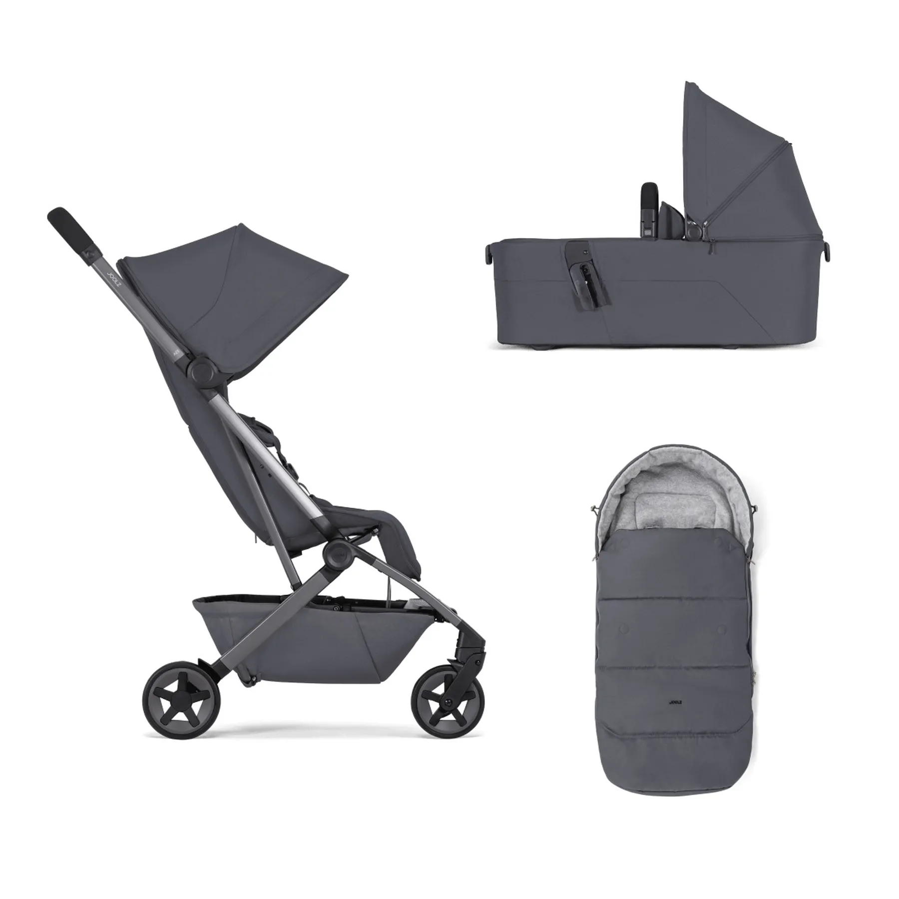 Joolz Aer2 Buggy, Stone Grey + Joolz Aer2 cot, Stone Grey + Joolz footmuff, Stone Grey - 1