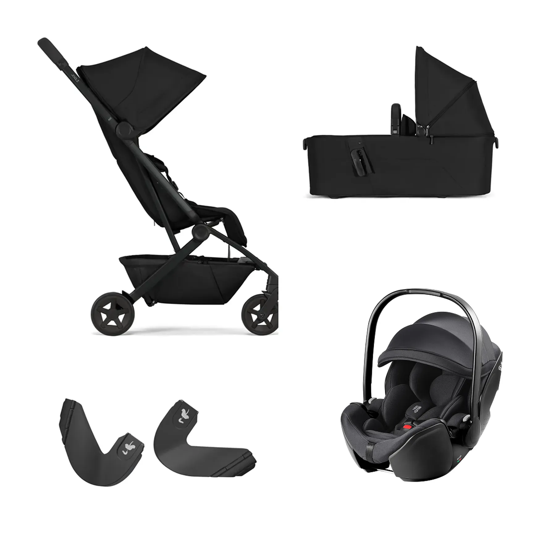 Pachet cărucior pentru copii, 3 în 1, Joolz Aer2, Space black - 1