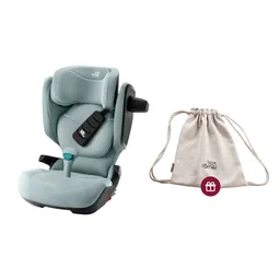 Pachet scaun auto pentru copii Britax Römer, 3,5-12 ani, 100-150 cm, 15-36 kg, KIDFIX PRO + husă de vară, Moonbeam - 1