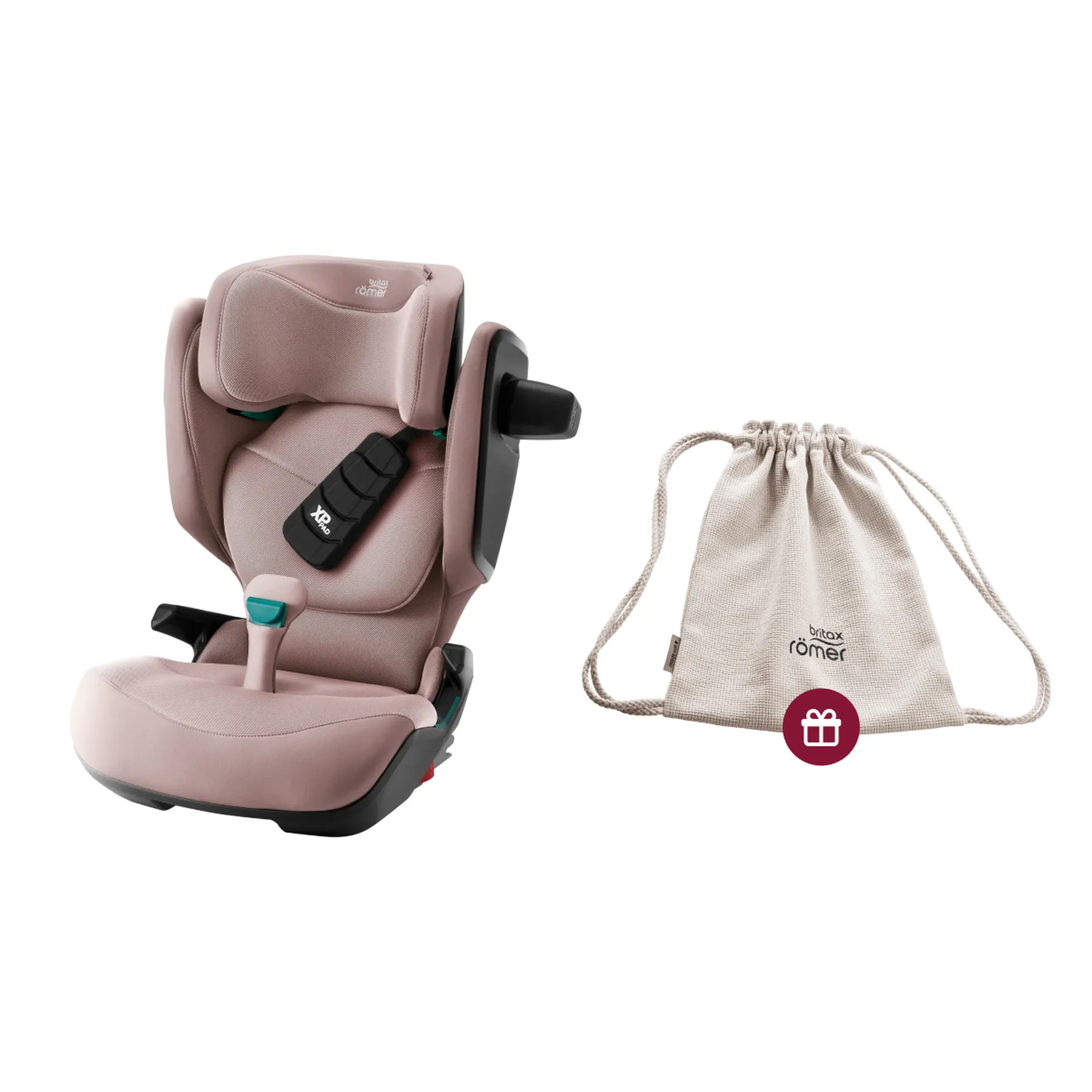 Pachet scaun auto pentru copii Britax Römer, 3,5-12 ani, 100-150 cm, 15-36 kg, KIDFIX PRO + husă de vară, Moonbeam - 1