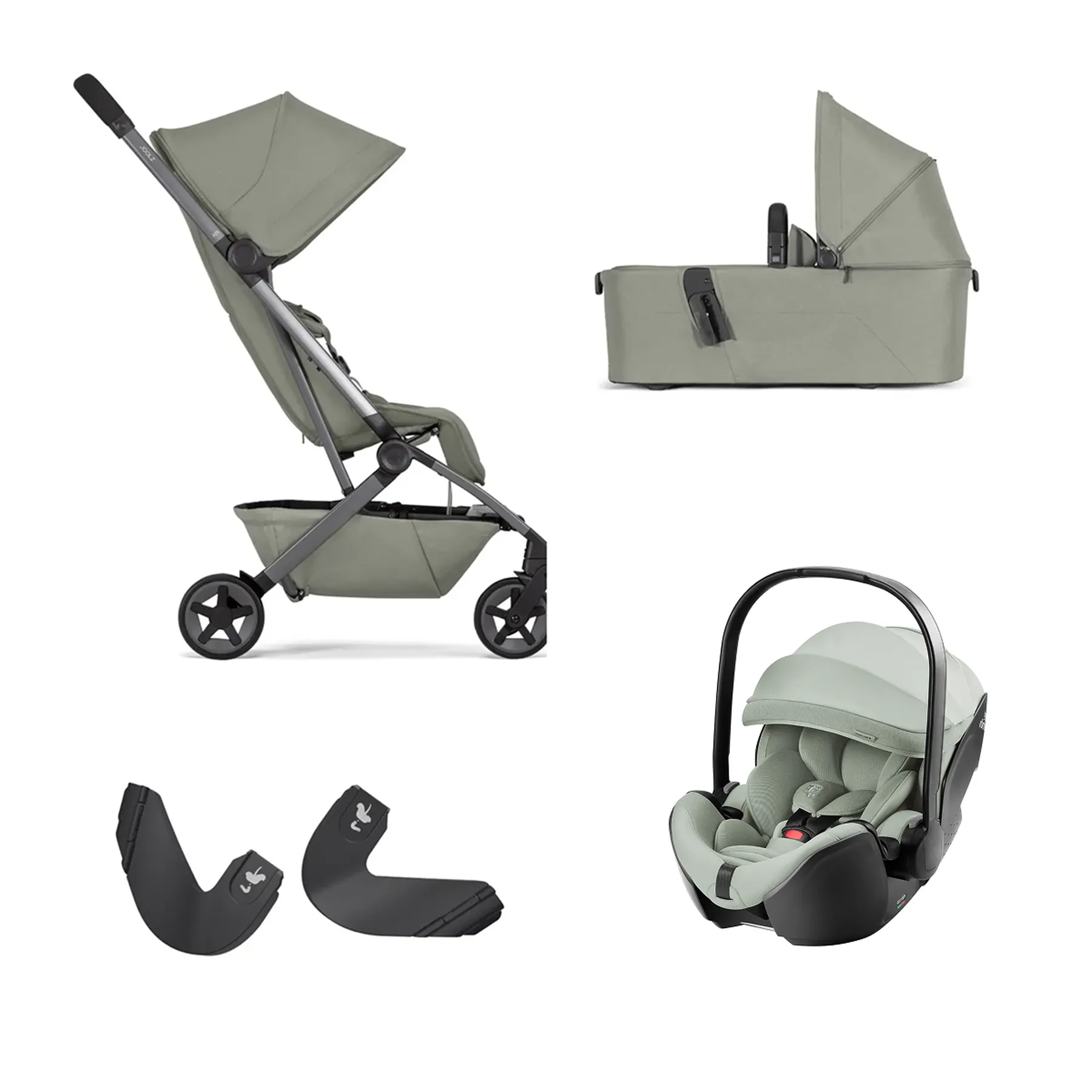 Pachet cărucior pentru copii, 3 în 1, Joolz Aer2, Sage Green - 1