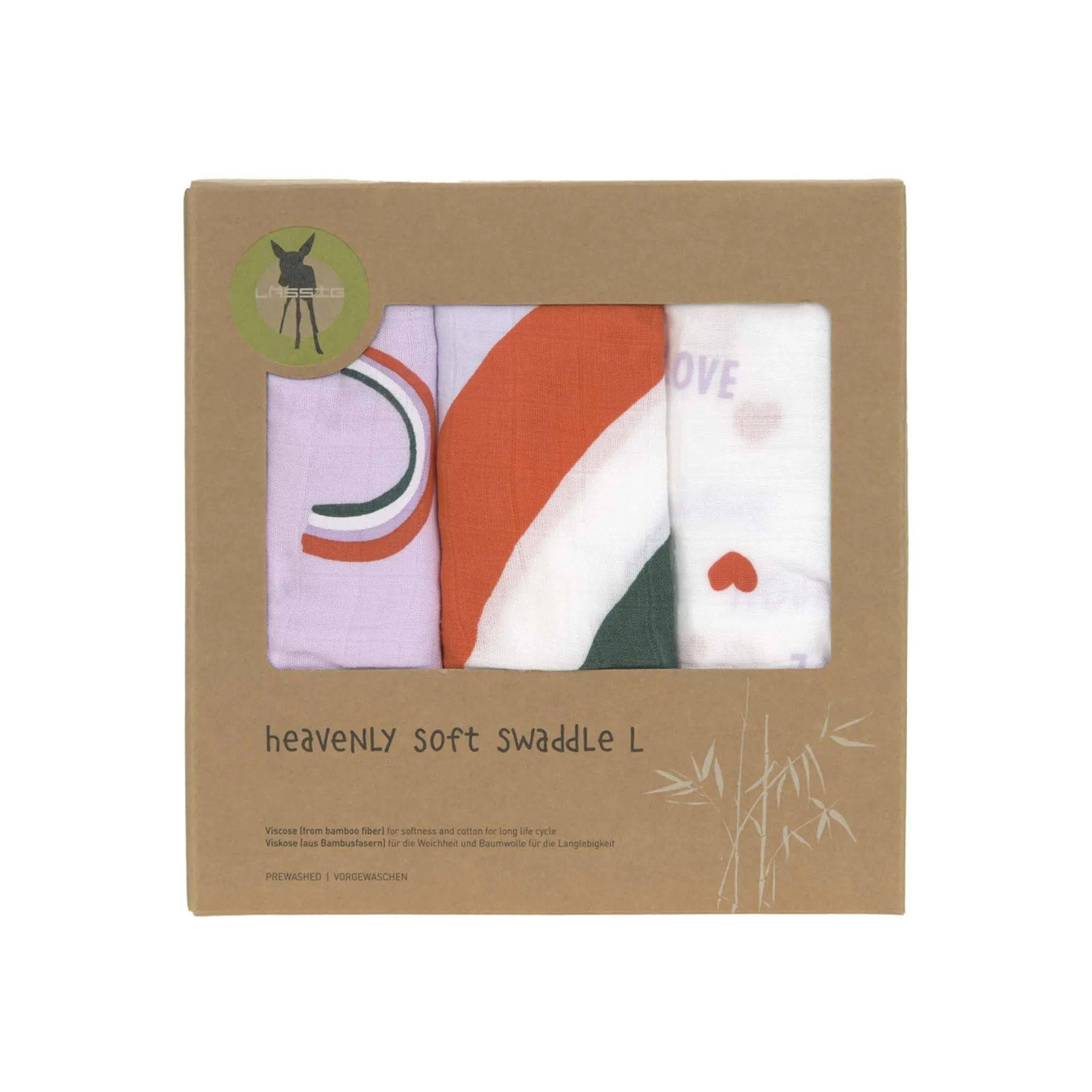 Museline din bumbac și fibre de bambus, set de 3 bucăți, Heavenly Soft, 80 x 80 cm - 2