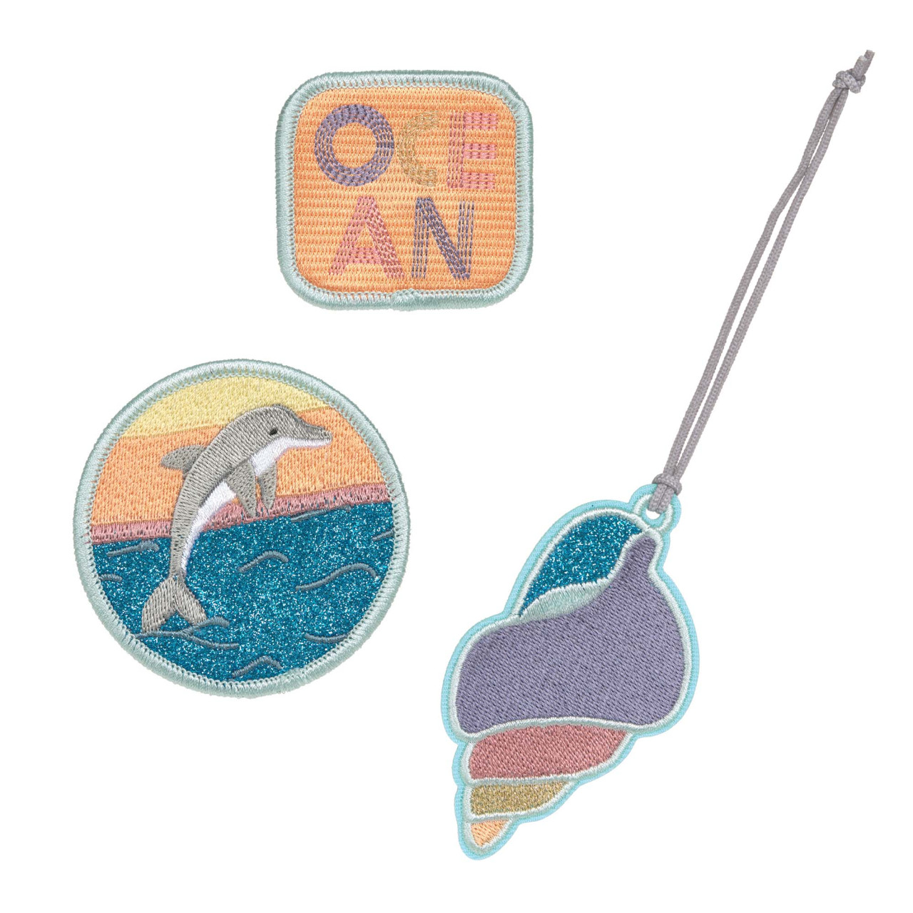 Product Image for Set petice textile și pandantiv, dolphin