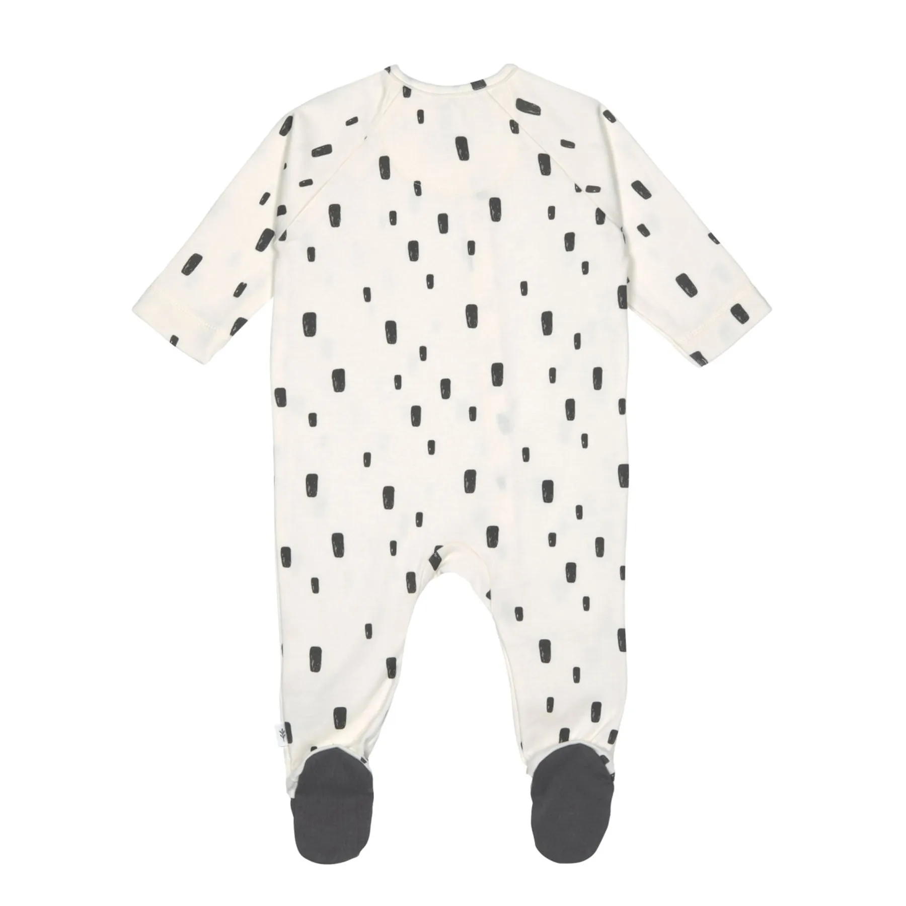 Pijama din bumbac organic cu botoșei - 3