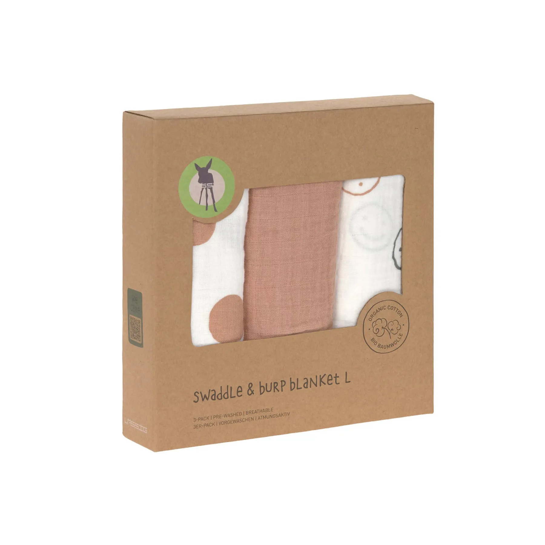 Cotton gauze blankets, 3 pack, 85 x 85 cm - 2