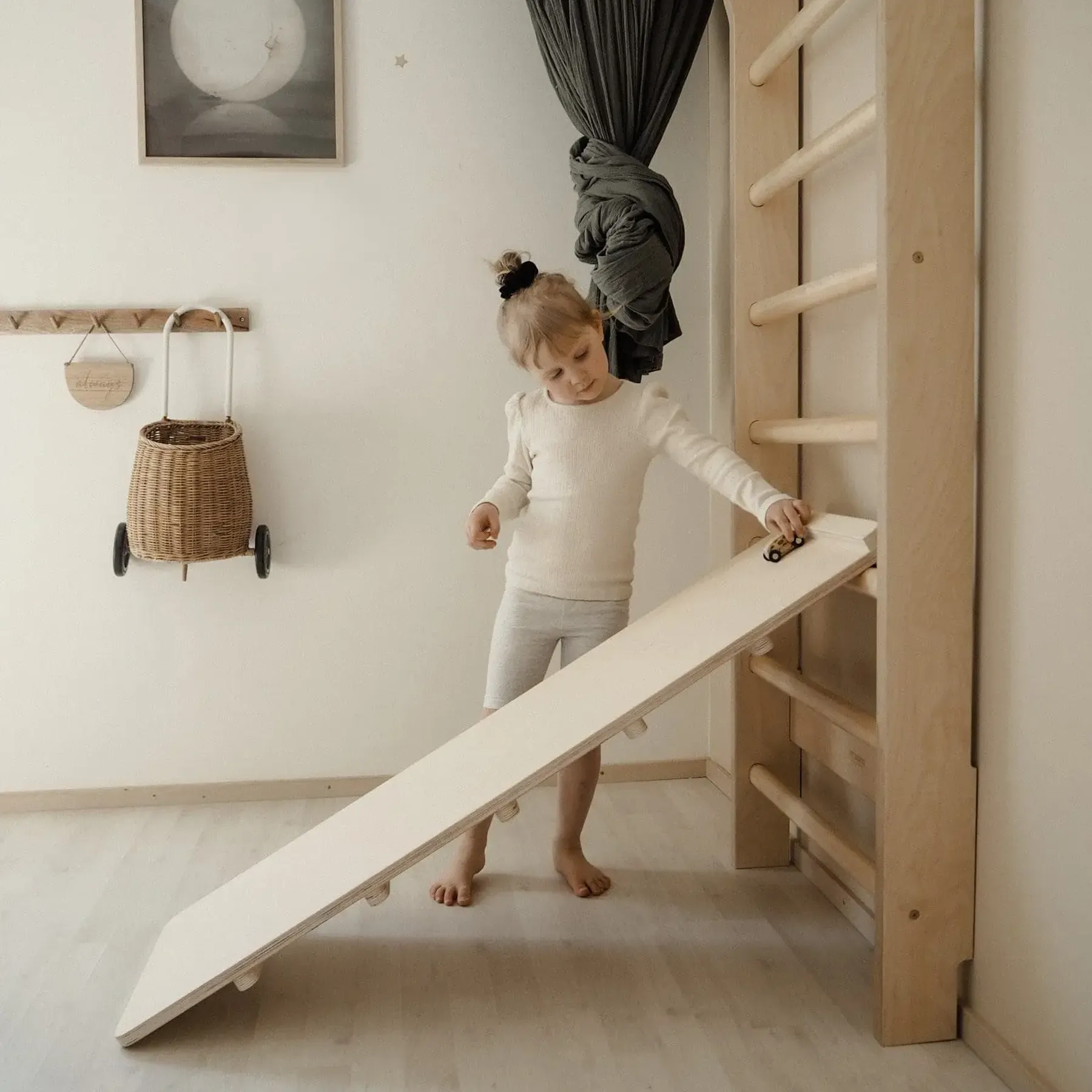 Rampă tobogan din lemn, TUOHI - 4