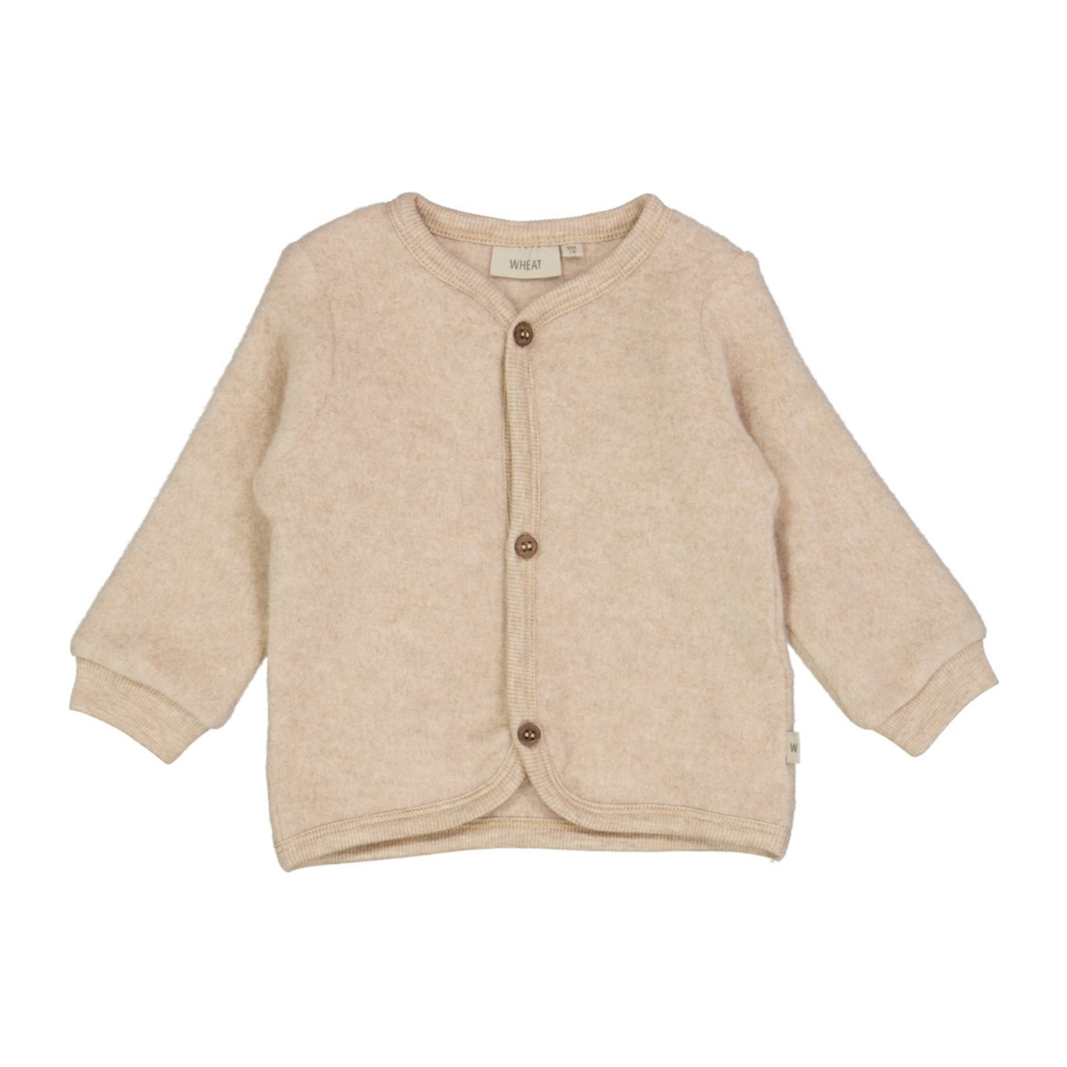 Product Image for Cardigan din lână merinos, khaki melange