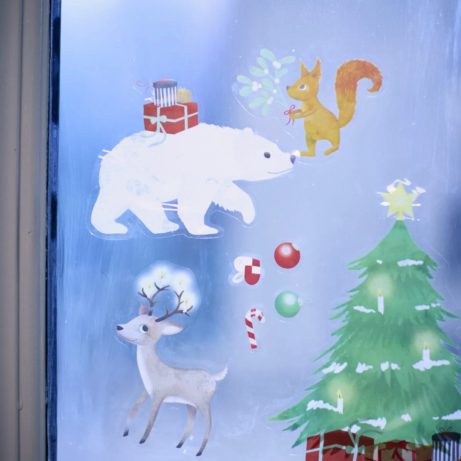 Set stickere adezive pentru geamuri, Wonderful Winter - Forest friends - 5