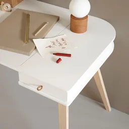 Wood desk and armchair, Set, 66 cm - 3