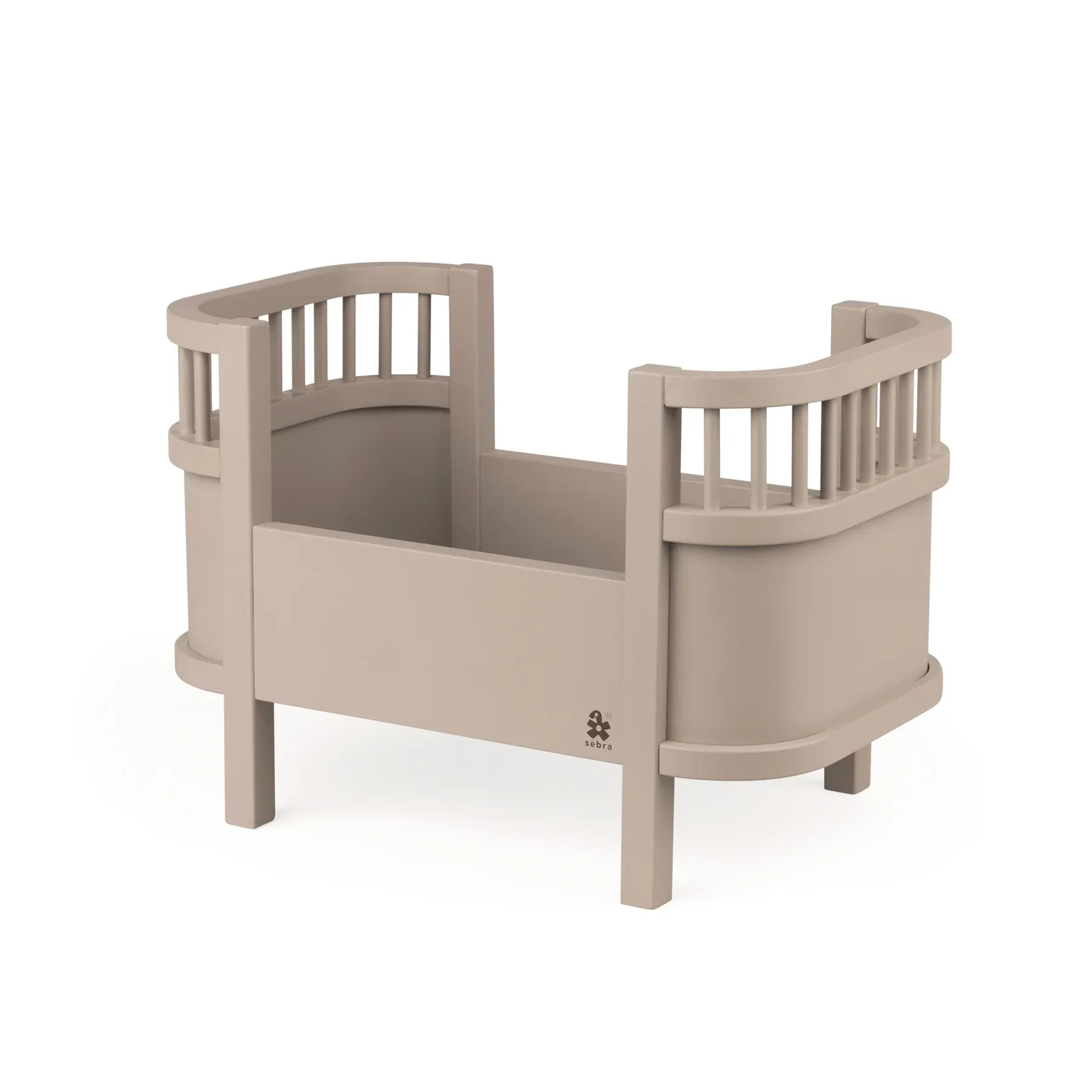 Jucărie din lemn, Pătuț pentru păpuși cu saltea - 2