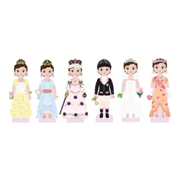 Wooden magnetic Dress Up doll - 2