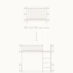 Kit de conversie pentru pat Wood Mini+ basic Spațiu de joacă, white/oak - 3