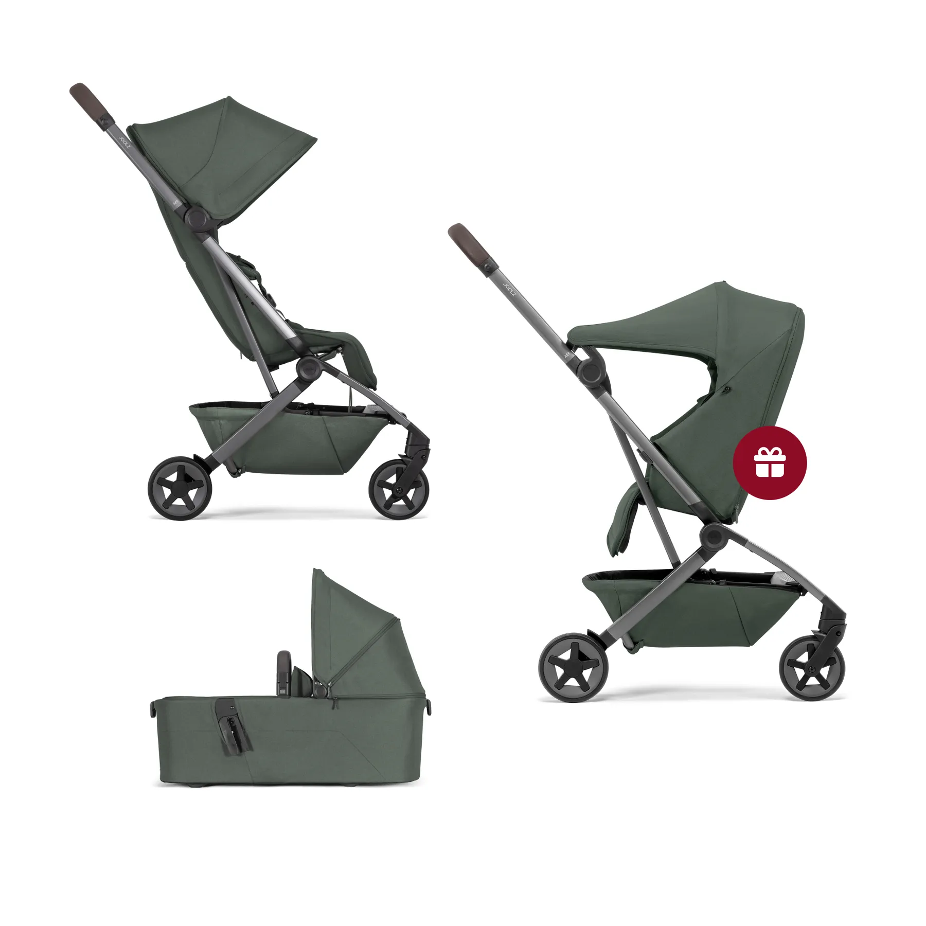 Pachet promoțional - Cărucior și landou Joolz Aer2, Forest Green + Accesoriu Nest to seat, Forest Green - 1
