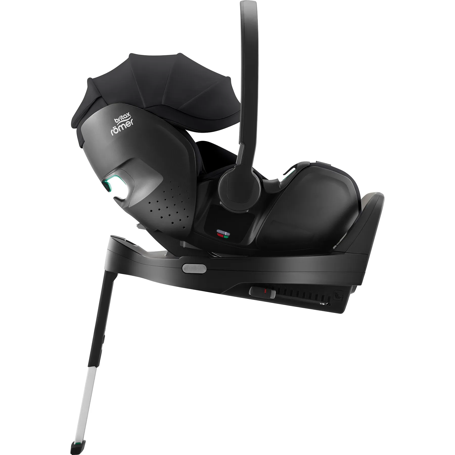 Pachet scaun auto tip scoică pentru copii cu bază ISOFIX inclusă, Britax Römer, reclinabil, 0-15 luni, 40-85 cm, 0-13 kg, BABY-SAFE PRO + husă de vară, Moonbeam - 4