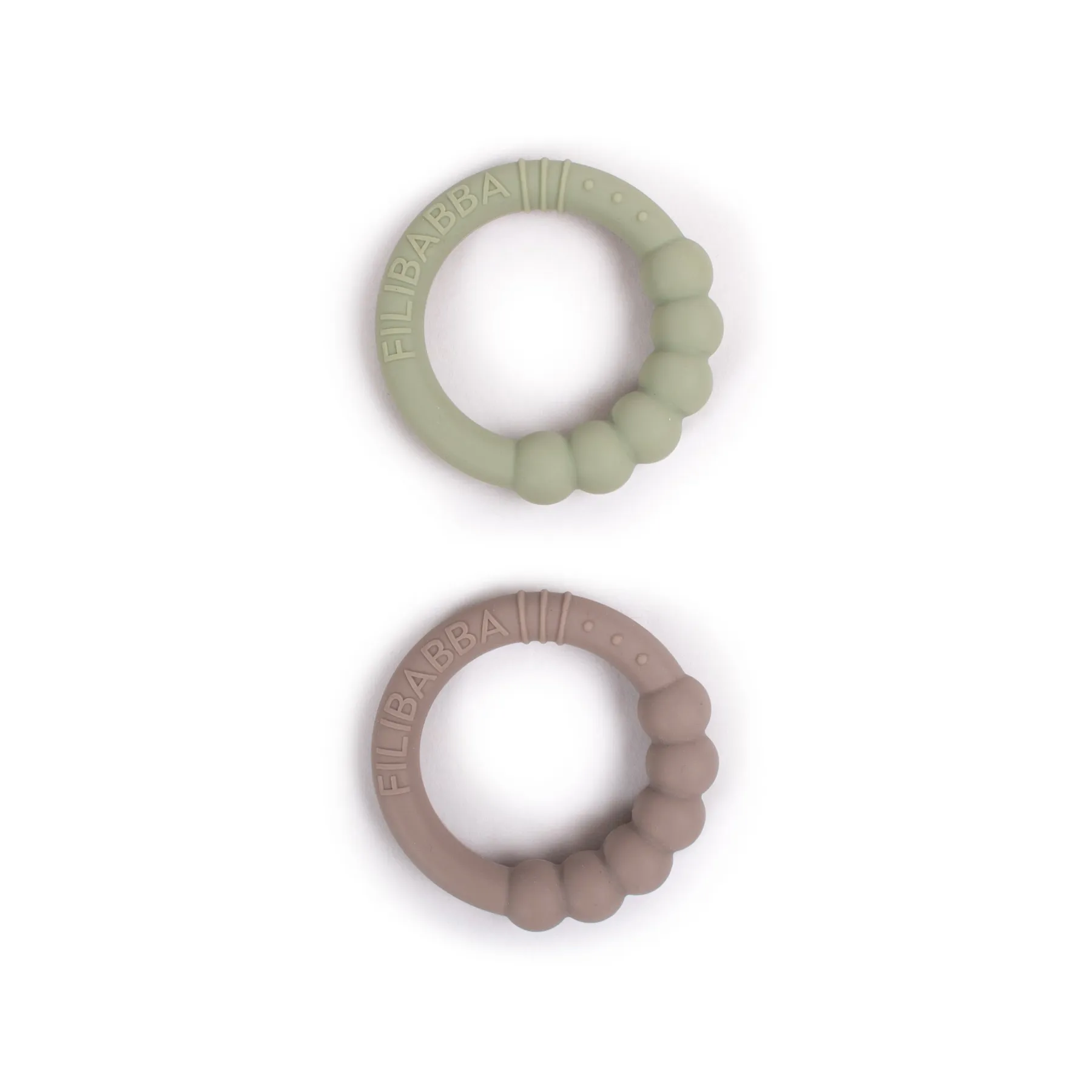 Jucărie pentru dentiție din silicon, set de 2 bucăți - 1