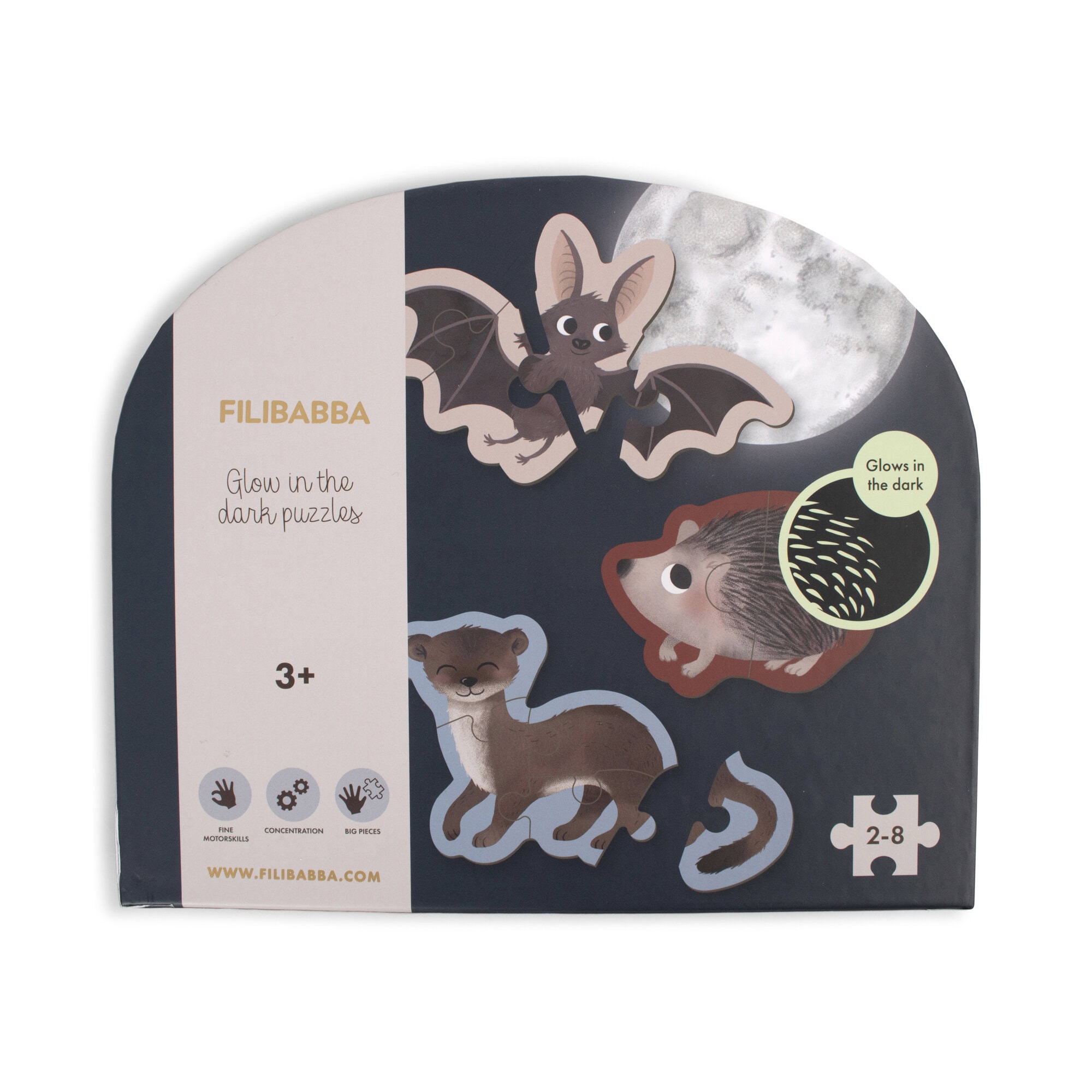 Product Image for Puzzle din carton, fosforescent, set de 7 bucăți
