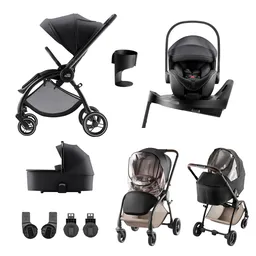 Pachet cărucior pentru copii, 6 în 1, Britax Römer Rio, Carbon Black - 1