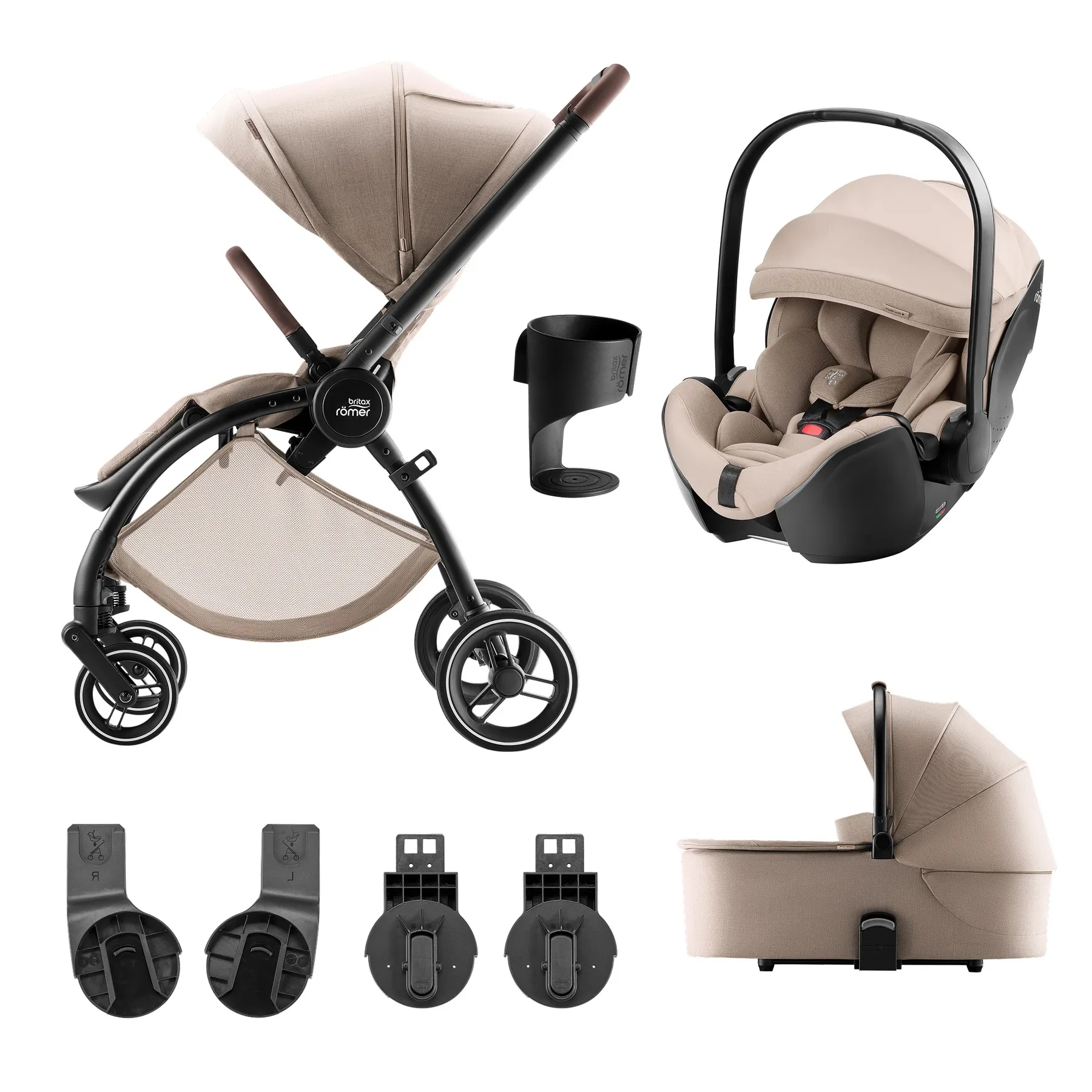 Pachet cărucior pentru copii, 3 în 1, Britax Römer Rio, Teak - 1
