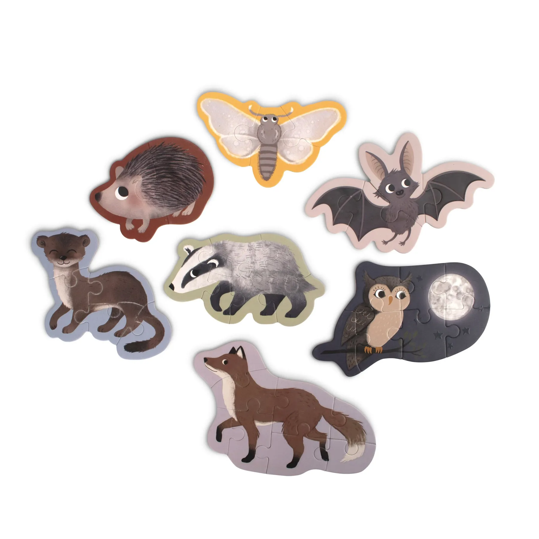 Puzzle din carton, fosforescent, set de 7 bucăți - 2