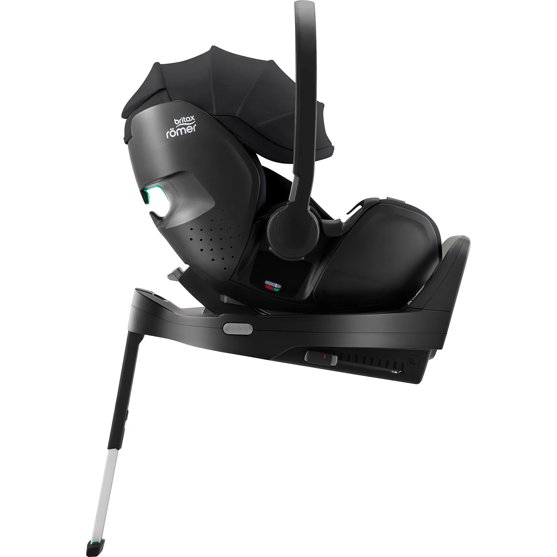 Pachet scaun auto tip scoică pentru copii cu bază ISOFIX inclusă, Britax Römer, reclinabil, 0-15 luni, 40-85 cm, 0-13 kg, BABY-SAFE PRO + husă de vară, Moonbeam - 3