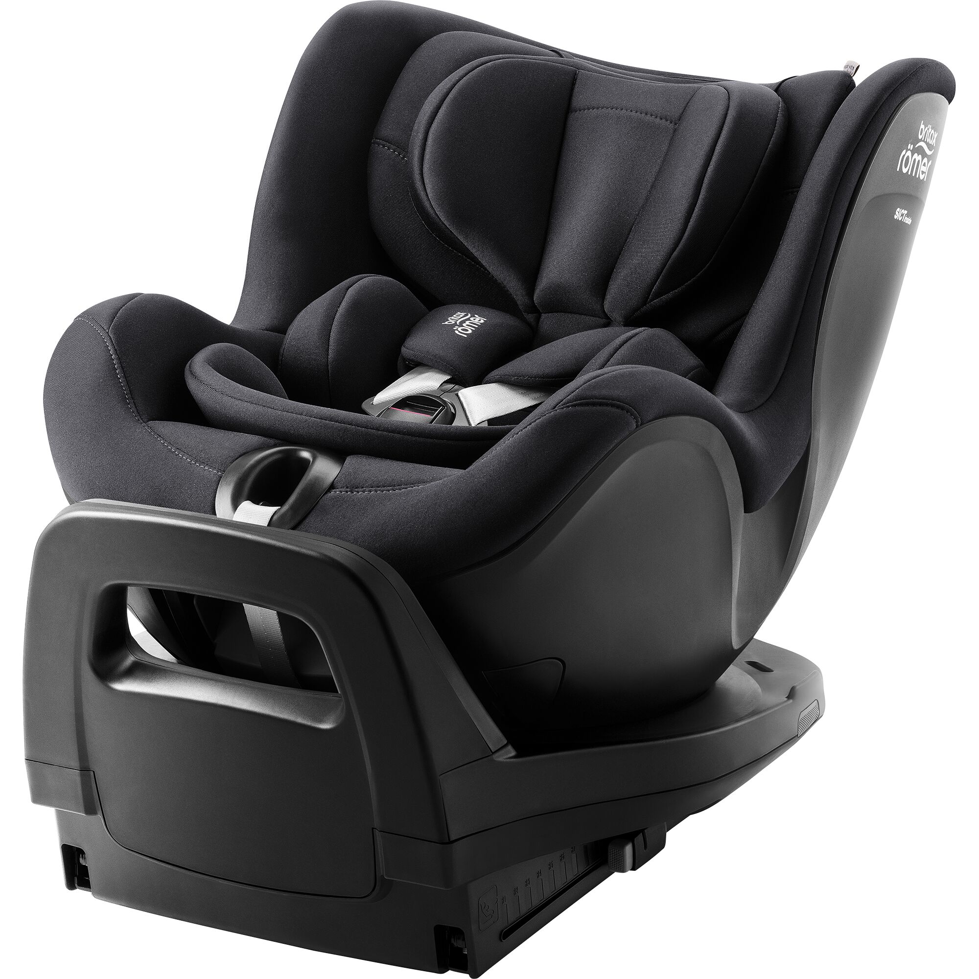 Product Image for Scaun auto pentru copii Britax Römer, rotativ, cu bază ISOFIX, 0 luni-4 ani, 40-105 cm, 0-19 kg, Isofix, DUALFIX PRO, deep black