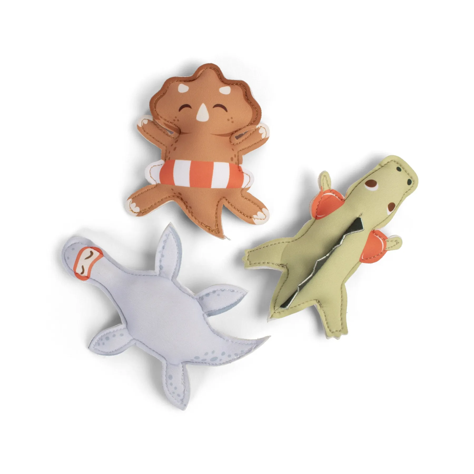 Jucării din neopren pentru baie, set de 3 piese, Dinos - 1