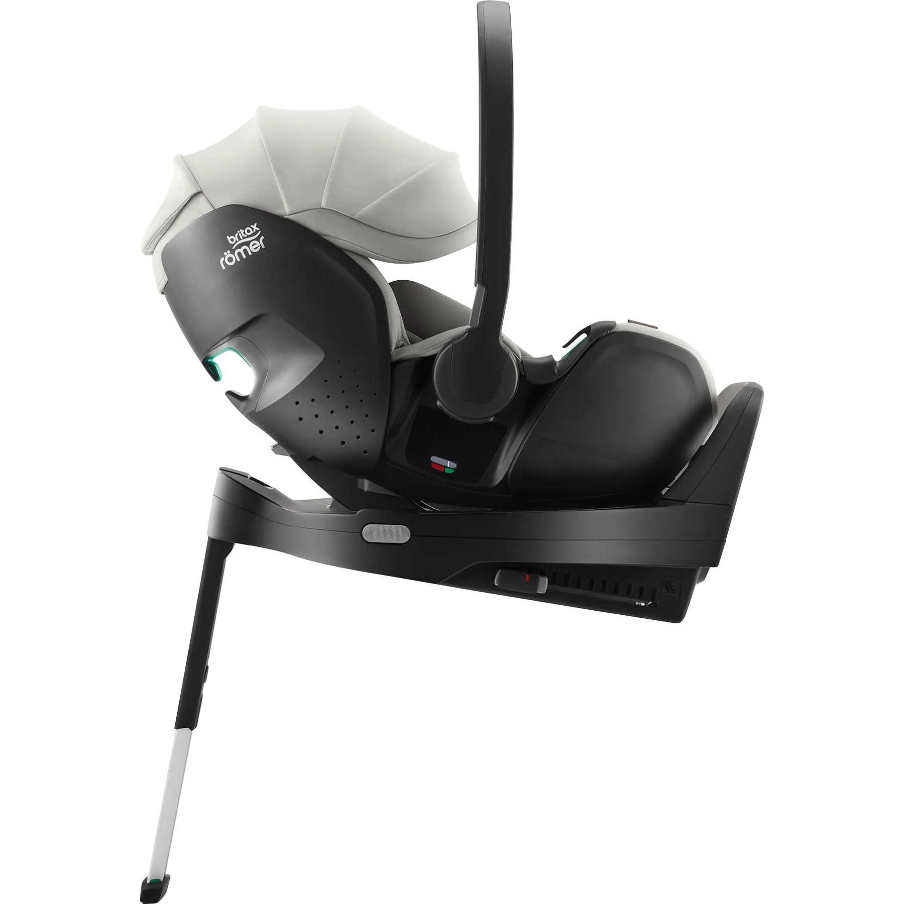 Pachet scaun auto tip scoică pentru copii cu bază ISOFIX inclusă, Britax Römer, reclinabil, 0-15 luni, 40-85 cm, 0-13 kg, BABY-SAFE PRO + husă de vară, Moonbeam - 3