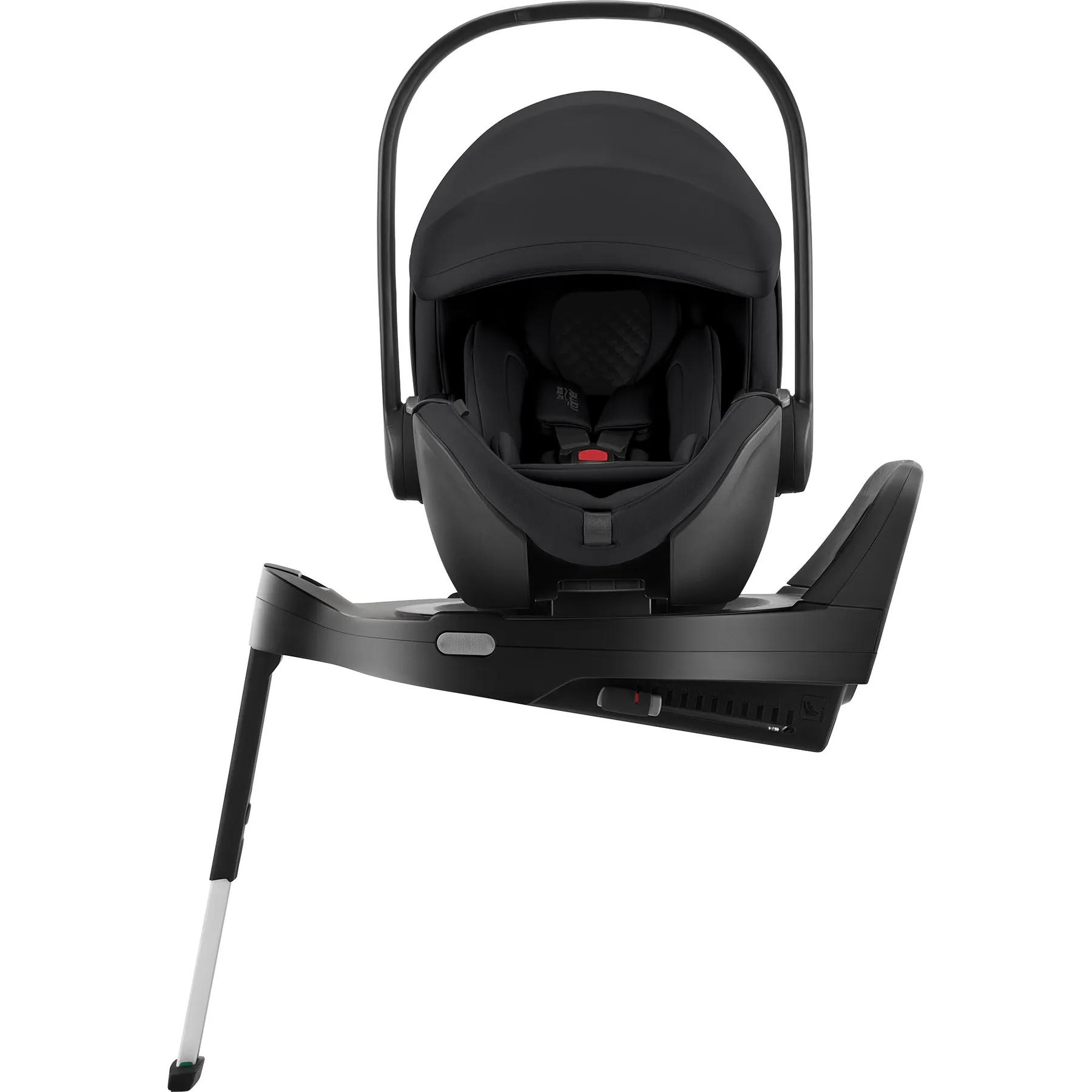 Pachet scaun auto tip scoică pentru copii cu bază ISOFIX inclusă, Britax Römer, reclinabil, 0-15 luni, 40-85 cm, 0-13 kg, BABY-SAFE PRO + husă de vară, Moonbeam - 2