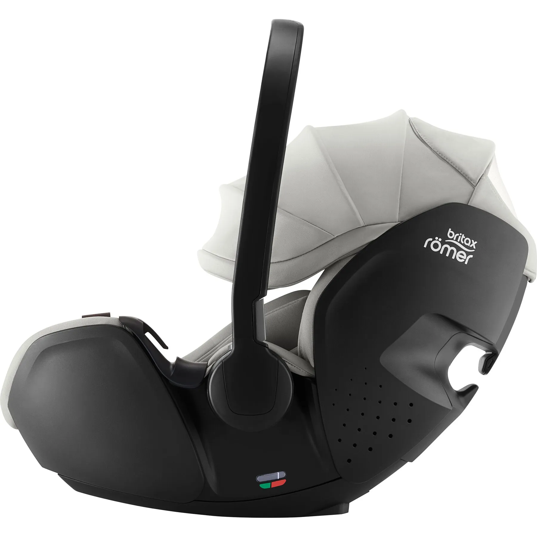 Pachet scaun auto tip scoică pentru copii cu bază ISOFIX inclusă, Britax Römer, reclinabil, 0-15 luni, 40-85 cm, 0-13 kg, BABY-SAFE PRO + husă de vară, Moonbeam - 5